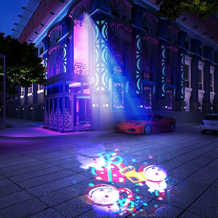 8W Christmas Colorful Rotating Laser Atmosphere Light Random Pattern Delivery AU Plug with 6 Cards
