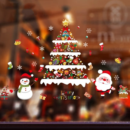 Christmas Decoration Stickers Scene Layout Window Static Stickers 60x90cm