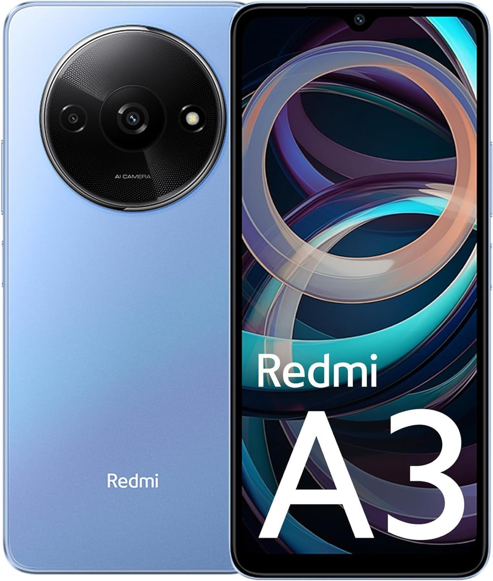 Redmi A3 4G LTE Smartphone – 64GB Storage, 3GB RAM, 6.71" Screen, 5000mAh Battery – Star Blue