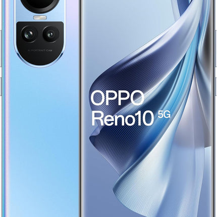 Oppo Reno 10 5G Smartphone (Ex-Display) – 256GB Storage, 8GB RAM, 6.7" Screen, 5000mAh Battery – Ice Blue