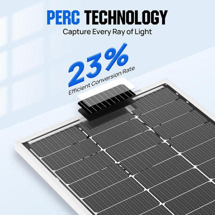 ECO-WORTHY 200 Watt Bifacial Solar Panel 2pcs 100 Watt 12 Volt Monocrystalline Solar Panel Module Off Grid PV Powerfor Home, Camping, Boat, Shed Farm, RV