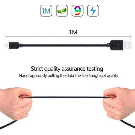 HAWEEL 1m High Speed 35 Cores 8 Pin to USB Sync Charging Cable (Black)