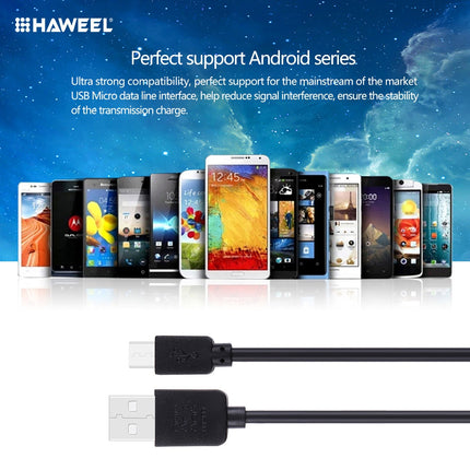HAWEEL 1m High Speed 35 Cores Micro USB to USB Data Sync Charging Cable(Black)