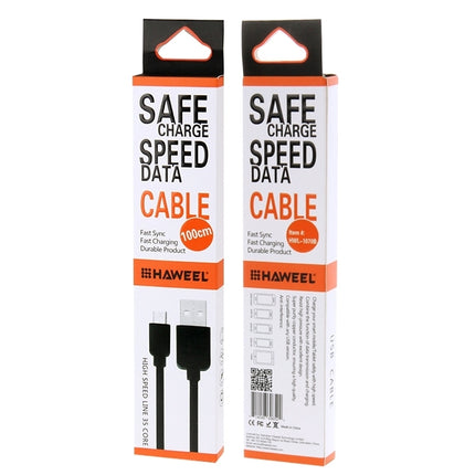 HAWEEL 1m High Speed 35 Cores Micro USB to USB Data Sync Charging Cable(Black)