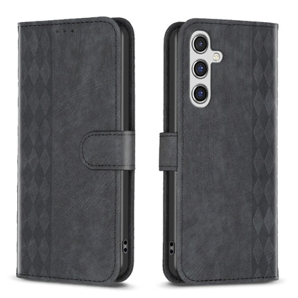 For Samsung Galaxy A14 4G/5G Plaid Embossed Leather Phone Case