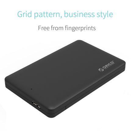 ORICO 2577U3 Grid Texture Design 2.5 inch ABS USB 3.0 Hard Drive Enclosure Box(Black)