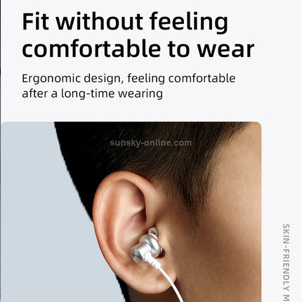 JOYROOM JR-EL115 Metal In-ear Wired Control Earphone (Grey)