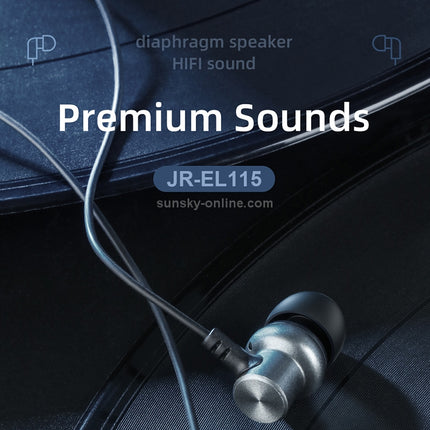 JOYROOM JR-EL115 Metal In-ear Wired Control Earphone (Grey)