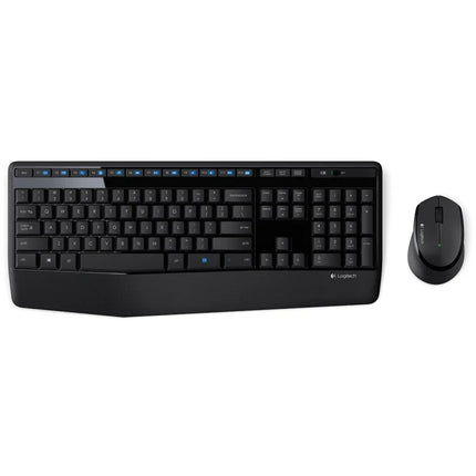 Logitech MK345 Wireless Full-size Keyboard + 2.4GHz 1000DPI Wireless Optical Mouse Set with Nano Receiver(Black)