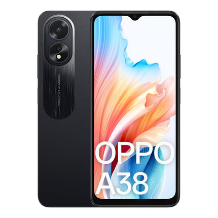 OPPO A38 (Dual Sim, 128GB/4GB, 6.56'', CPH2579) -Glowing Black
