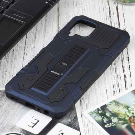 For Samsung Galaxy A22 4G / M32 4G Vanguard Warrior Shockproof with Holder(Cobalt Blue)