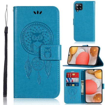 For Samsung Galaxy A12 Wind Chime Owl Embossing with Holder & Card Slots & Wallet