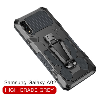 For Samsung Galaxy A02 / M02 Armor Warrior Shockproof PC + TPU Protective Case(Gray)