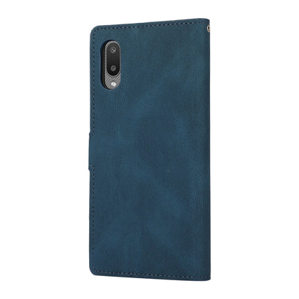 For Samsung Galaxy A02 (EU Version) Fantasy Classic with Holder & Card Slot & Wallet(Blue)