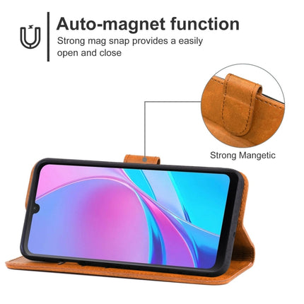Leather Phone Case For Blackview OSCAL C20 / C20 Pro(Brown)