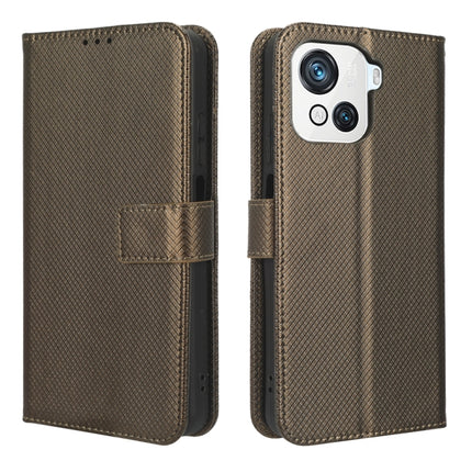 For Blackview OSCAL C80 Diamond Texture Leather Phone Case(Brown)