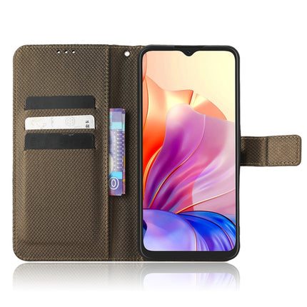For Blackview OSCAL C80 Diamond Texture Leather Phone Case(Brown)