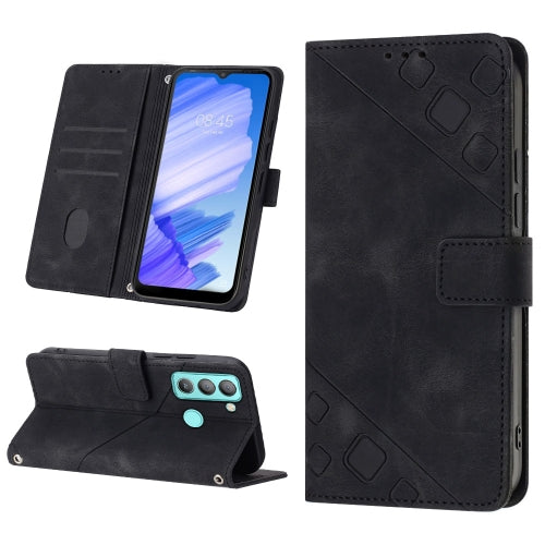 For Tecno Pop 5 LTE Skin-feel Embossed Leather Phone Case