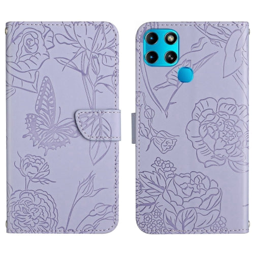 For Infinix Smart 6 Skin-feel Embossed Leather Phone Case