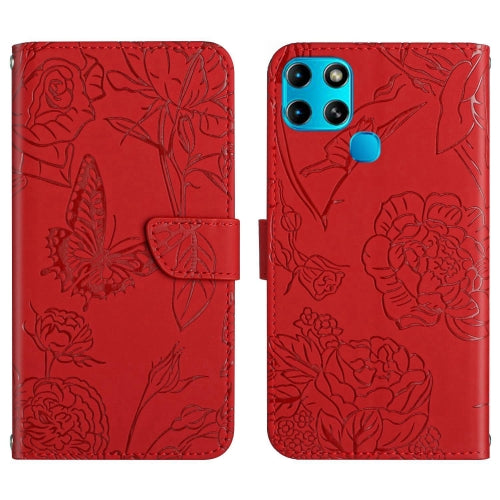 For Infinix Smart 6 Skin-feel Embossed Leather Phone Case