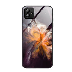 For Samsung Galaxy A04 Marble Pattern Glass Phone Case