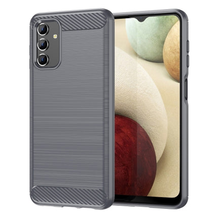 For Samsung Galaxy A04s Brushed Texture Carbon Fiber TPU Case