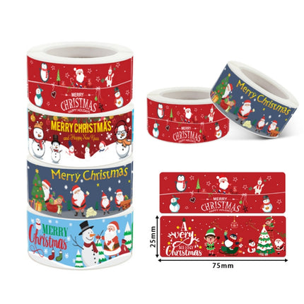 Christmas Stickers Child Toys Holiday Cartoon Tabel, Size: 25x75mm(K-231)