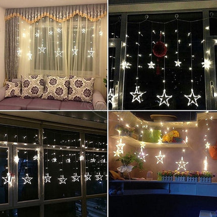 220V EU Plug LED Star Light Christmas lights Indoor/Outdoor Decorative Love Curtains Lamp For Holiday Wedding Party lighting(Colourful)
