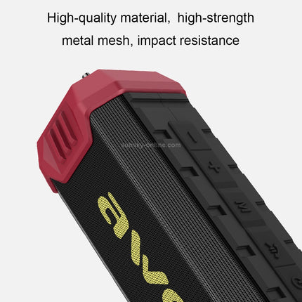 awei Y280 IPX4 Bluetooth Speaker Power Bank with Enhanced Bass, Built-in Mic, Support FM / USB / TF Card / AUX(Black)