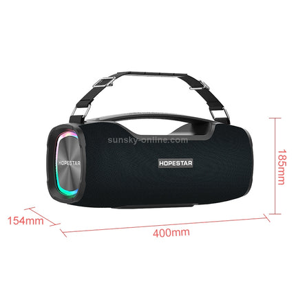 HOPESTAR A6X TWS Portable Outdoor Bluetooth Speaker with Colorful Music Lights, Support Power Bank & Hands-free Call & U
Disk & TF Card & 3.5mm AUX(Black)