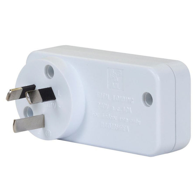 Neway White Double power adaptor H 3 pin SAA approved AU/NZ 10 Amp, 240V adapter