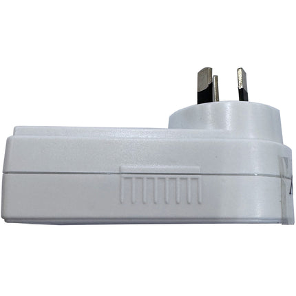 Neway White Double power adaptor H 3 pin SAA approved AU/NZ 10 Amp, 240V adapter