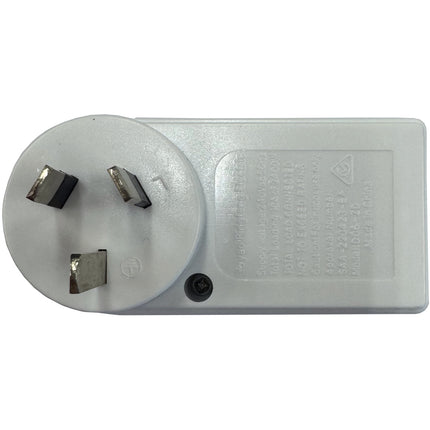 Neway White Double power adaptor H 3 pin SAA approved AU/NZ 10 Amp, 240V adapter