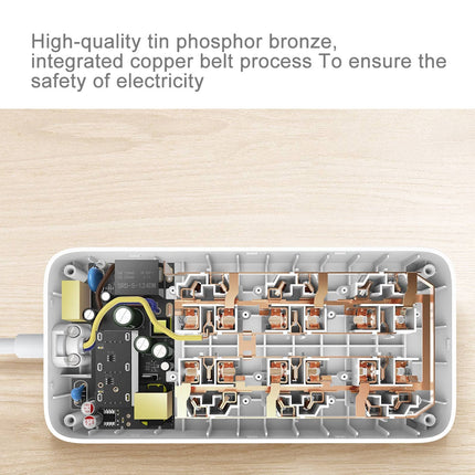 Original Xiaomi Mijia Smart 6 New Chinese Standard Sockets 5V/2.1A 3-USB Ports Power Strip (White)