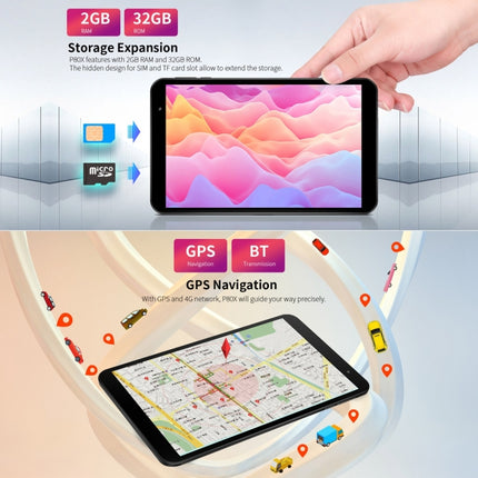 Teclast P80X Tablet, 8.0 inch, 2GB+32GB, Android 9.0, Unisoc SC9863A Octa-core CPU, 4G(Black)