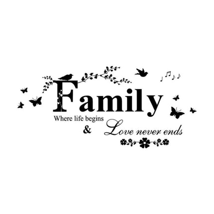 Family English Letter Creative Living Room Porch Decoration Background Wall Stickers
