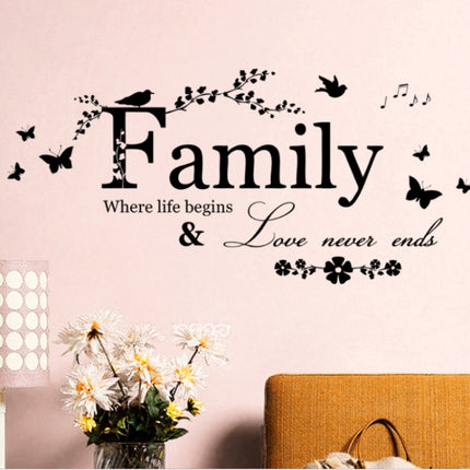 Family English Letter Creative Living Room Porch Decoration Background Wall Stickers