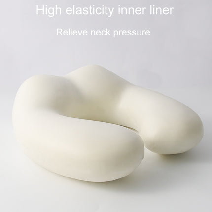 Portable Nap Neck Care Pillow Multifunctional Airplane Travel U-Shaped Pillow, Style: Navy Blue PP Cotton