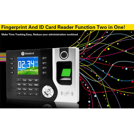 Realand A-C071 2.4 inch Color TFT Screen Fingerprint & RFID Time Attendance