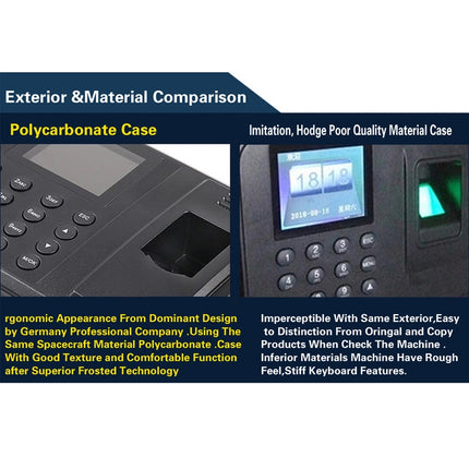 Realand A-C071 2.4 inch Color TFT Screen Fingerprint & RFID Time Attendance