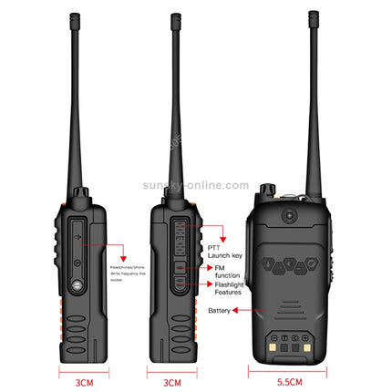 BaoFeng BF-UV9R 5W Waterproof Dual Band Radio Handheld Antenna Walkie Talkie, US Plug