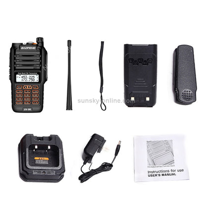 BaoFeng BF-UV9R 5W Waterproof Dual Band Radio Handheld Antenna Walkie Talkie, US Plug