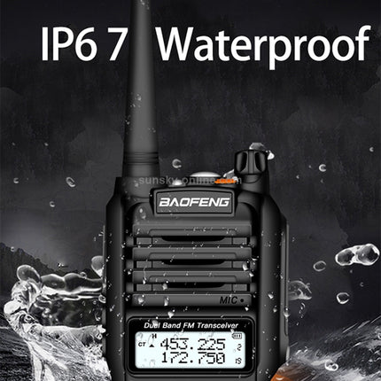 BaoFeng BF-UV9R 5W Waterproof Dual Band Radio Handheld Antenna Walkie Talkie, US Plug