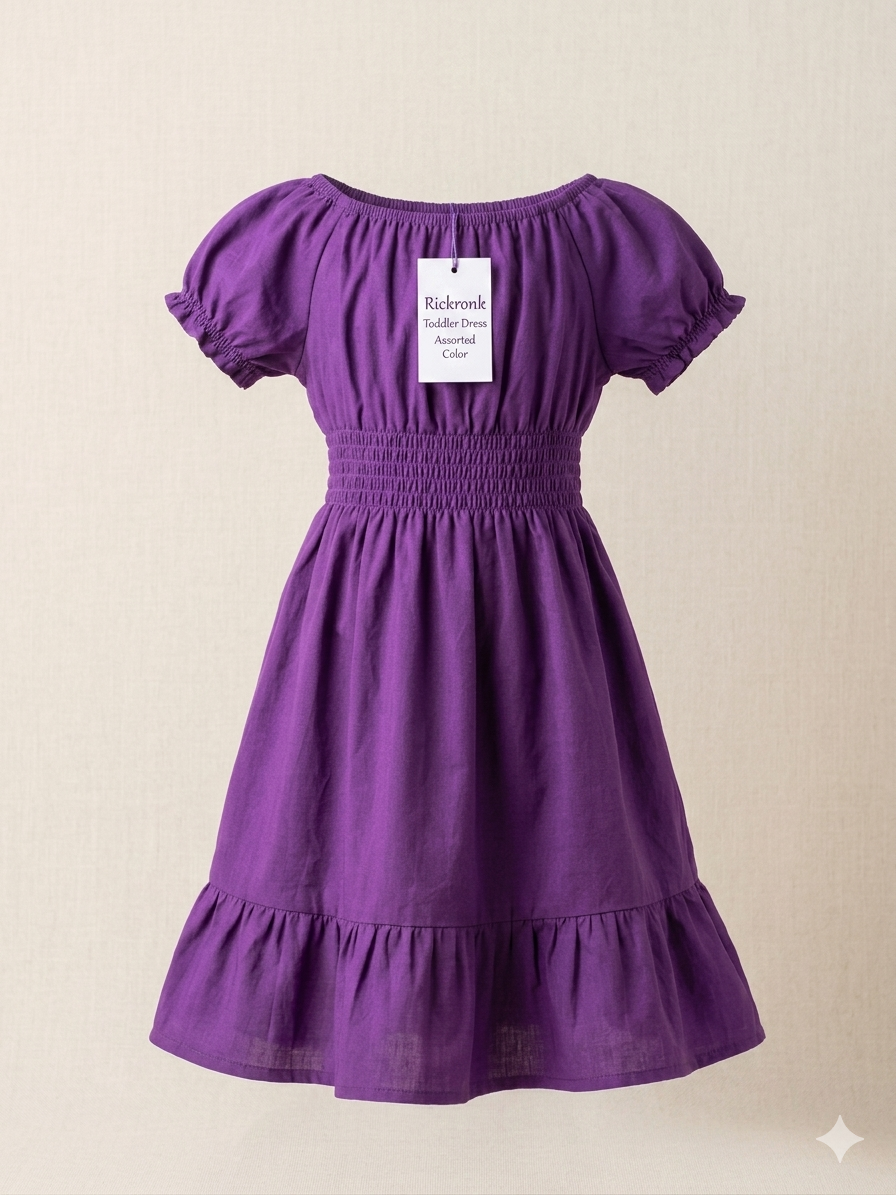 Rickronk Toddler Dress  Assorted Color