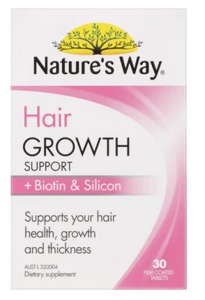 Nature's Way Hair Growth Support + Biotin & Silicon 30 Tablets