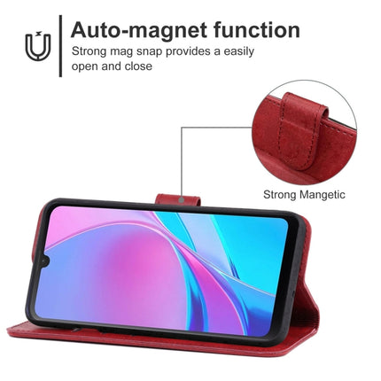 Leather Phone Case For Blackview OSCAL C20 / C20 Pro(Red)
