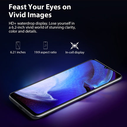 Blackview A80, 2GB+16GB, Quad Rear Cameras, 4200mAh Battery, 6.2 inch Android 10.0 MTK6737V/W Quad Core up to 1.25GHz, Network: 4G, Dual SIM(Gradient Blue)