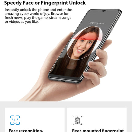 Blackview A80, 2GB+16GB, Quad Rear Cameras, 4200mAh Battery, 6.2 inch Android 10.0 MTK6737V/W Quad Core up to 1.25GHz, Network: 4G, Dual SIM(Gradient Blue)