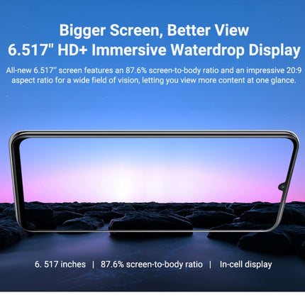 Blackview A70, 3GB+32GB, Face ID & Fingerprint Identification, 5380mAh Battery, 6.517 inch Android 11 SC9863A Octa Core up to 1.6GHz, Network: 4G, Dual SIM(Black)
