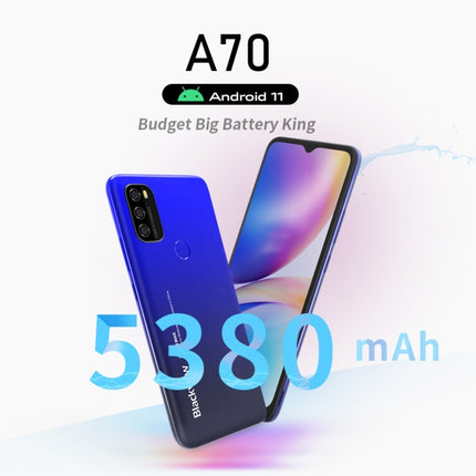 Blackview A70, 3GB+32GB, Face ID & Fingerprint Identification, 5380mAh Battery, 6.517 inch Android 11 SC9863A Octa Core up to 1.6GHz, Network: 4G, Dual SIM(Black)